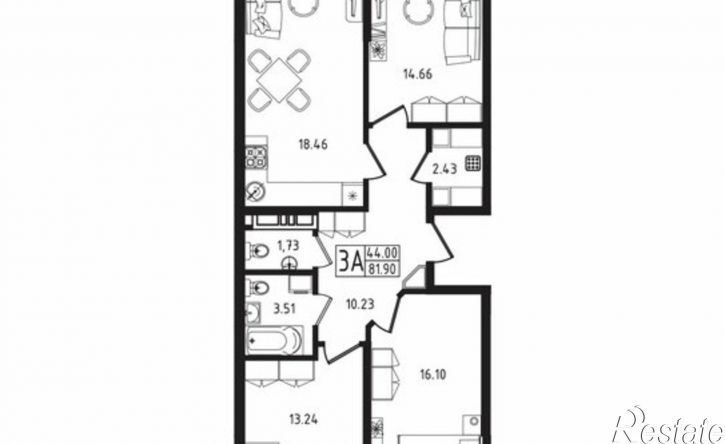 3-комн квартира в новом доме Республика Адыгея (Адыгея), Степная улица