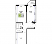 2-комн, 59 кв м, этаж 9/12 ул Степная, 257