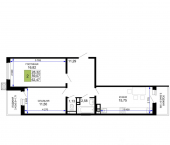 2-комн, 62 кв м, этаж 11/12 ул Степная, 257