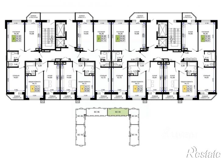 2-комн квартира в новом доме ул Степная, 257,  д. 257