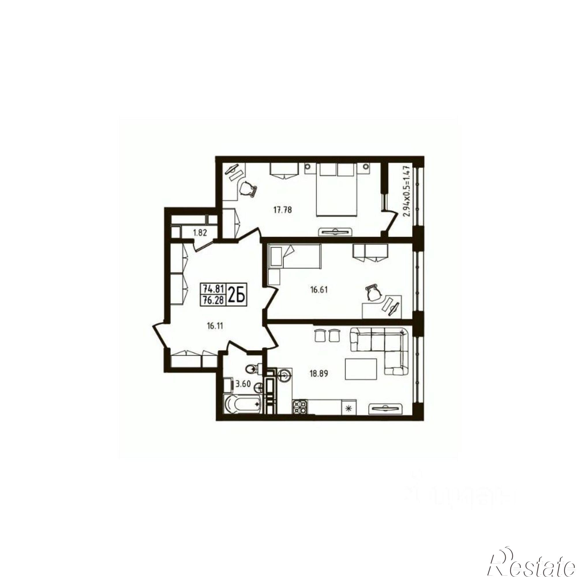 Купить квартиру за 9 992 680 рублей на Степная улица