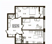 2-комн, 76 кв м, этаж 6/9 Степная улица