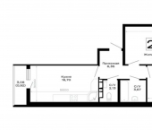 2-комн, 58 кв м, этаж 13/16 Республика Адыгея (Адыгея)