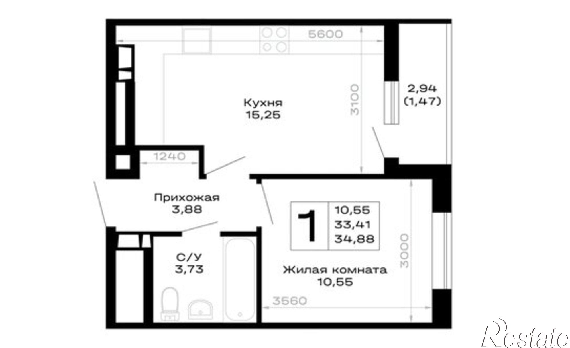 Купить квартиру за 7 031 810 рублей на Республика Адыгея (Адыгея)