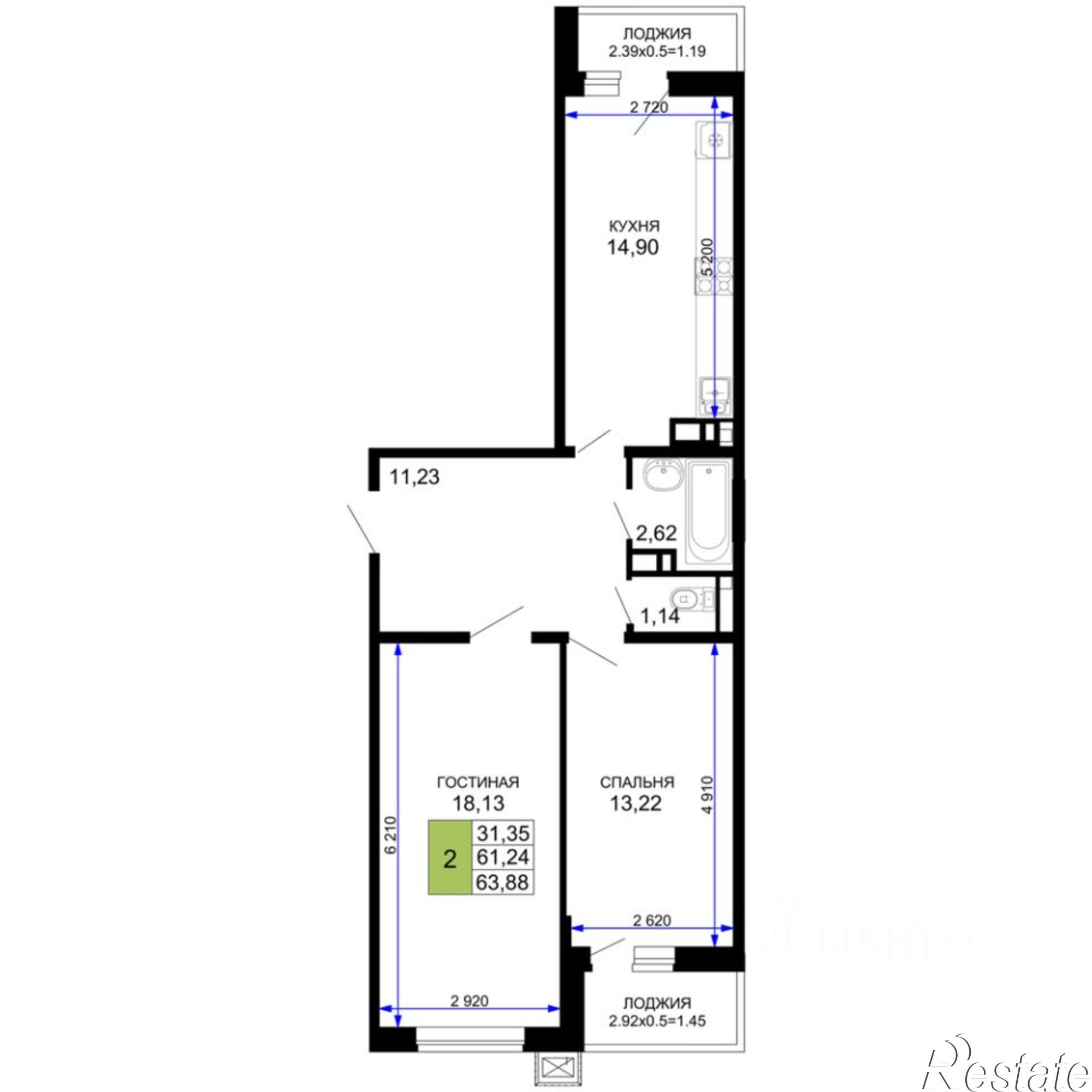Купить квартиру за 11 728 400 рублей на ул Степная, 257