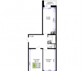 2-комн, 63 кв м, этаж 8/12 ул Степная, 257