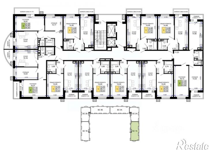 2-комн квартира в новом доме ул Степная, 257,  д. 257