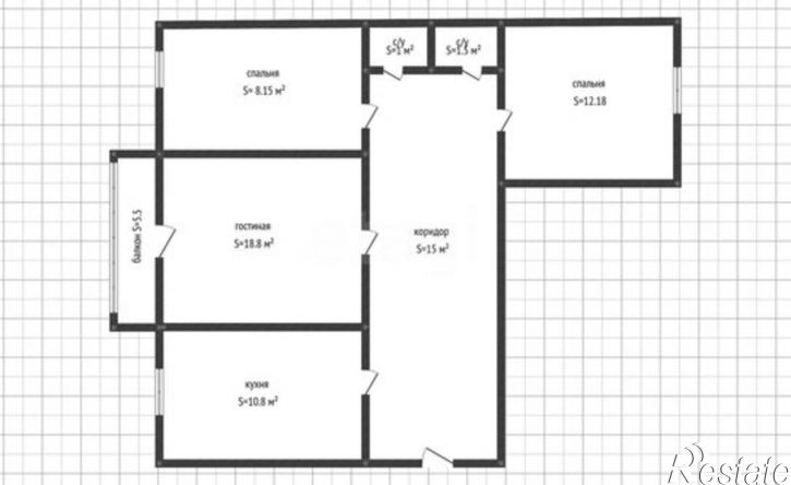 3-комн квартира Заводская улица, 1А,  д. 1А