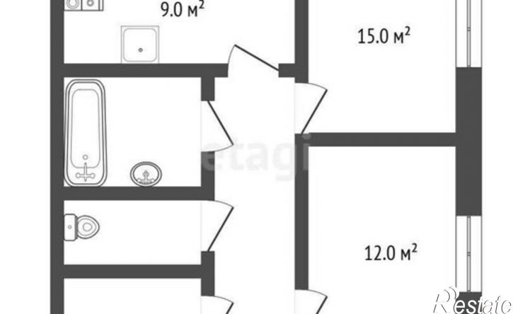 2-комн квартира Краснооктябрьская улица, 63,  д. 63