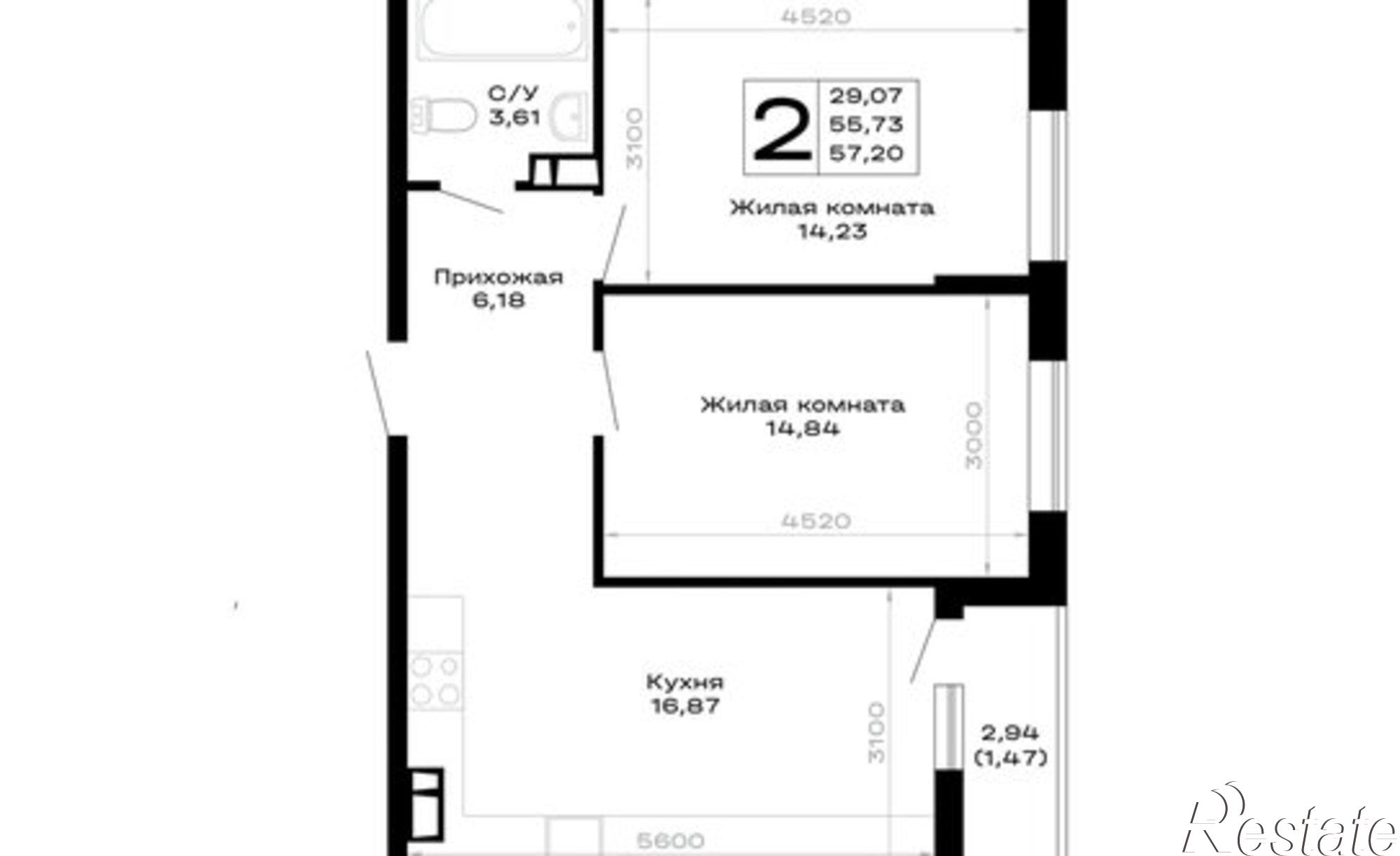 Купить квартиру за 10 810 800 рублей на Республика Адыгея (Адыгея)