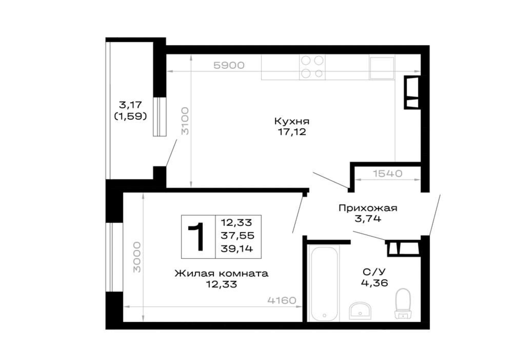 Купить квартиру за 5 479 600 рублей на обход Майкопа, д.к5.1
