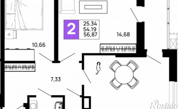 2-комн квартира Авиационный пер, 4Б,  д. 4Б