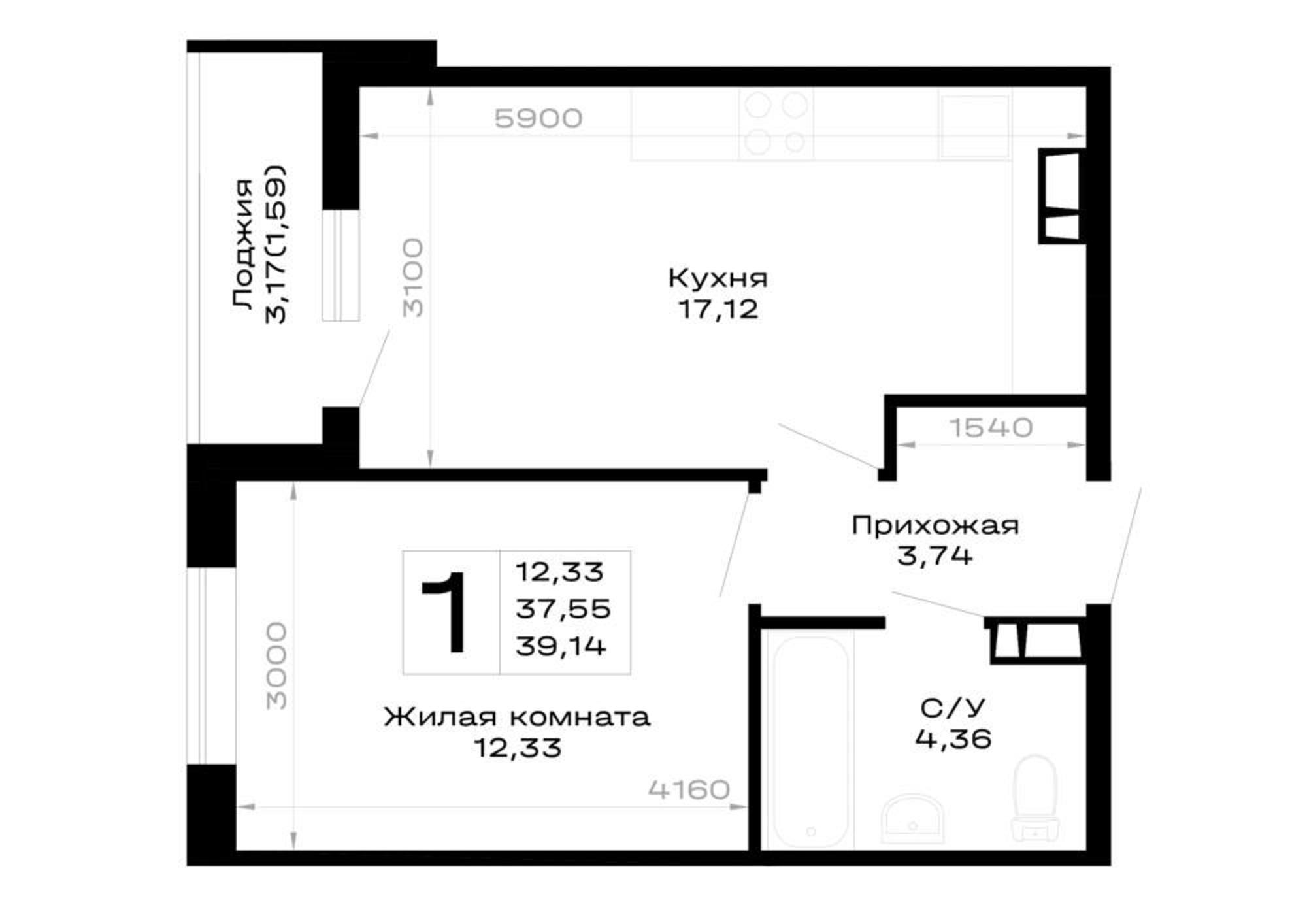 Купить квартиру за 5 283 900 рублей на обход Майкопа, д.к5.1