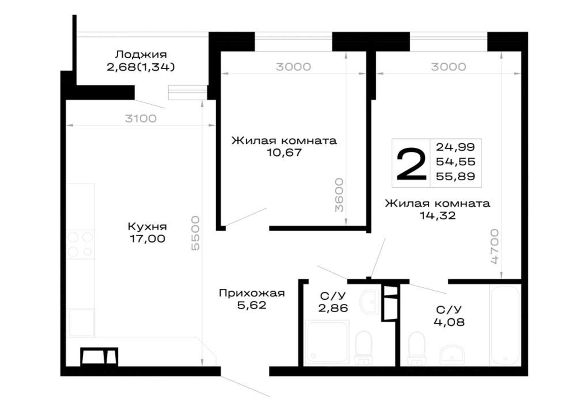 Купить квартиру за 6 706 800 рублей на обход Майкопа, д.к5.1