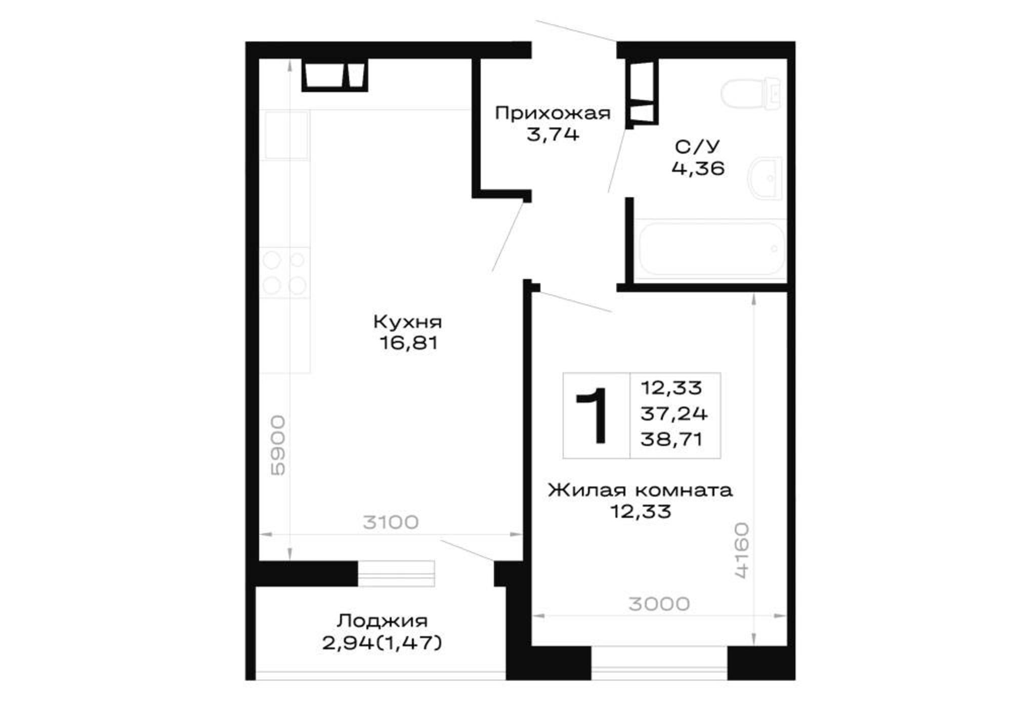 Купить квартиру за 5 225 850 рублей на обход Майкопа, д.к5.1