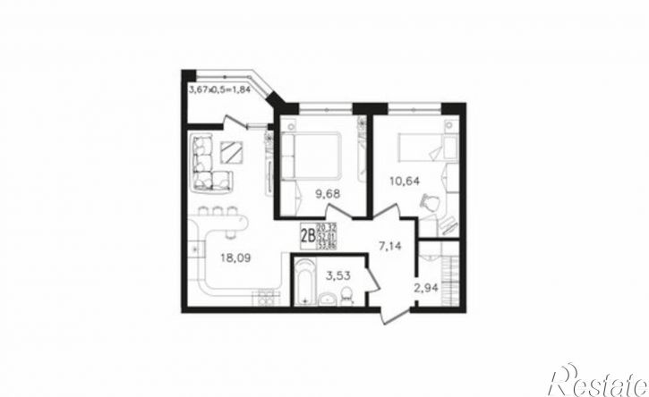 2-комн квартира в новом доме Республика Адыгея (Адыгея)