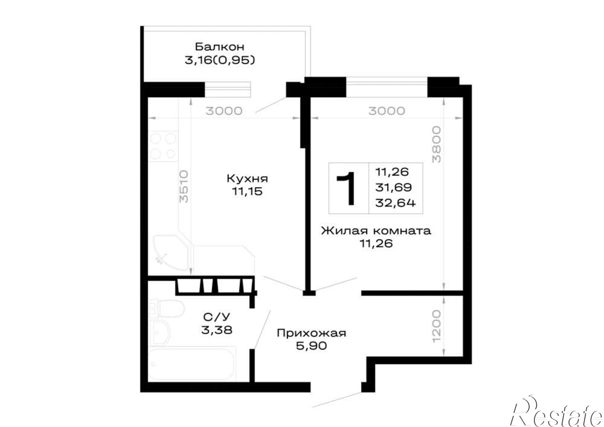 Купить квартиру за 4 569 600 рублей на обход Майкопа, д.к5.1