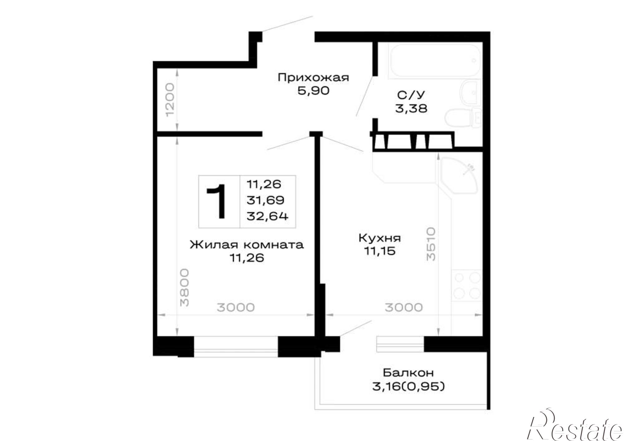 Купить квартиру за 4 569 600 рублей на обход Майкопа, д.к5.1