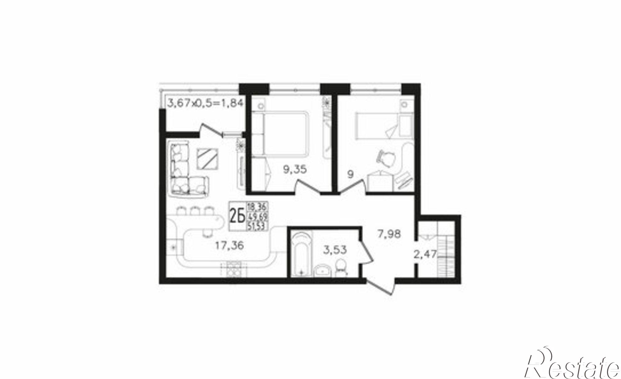 Купить квартиру за 7 987 150 рублей на Республика Адыгея (Адыгея)
