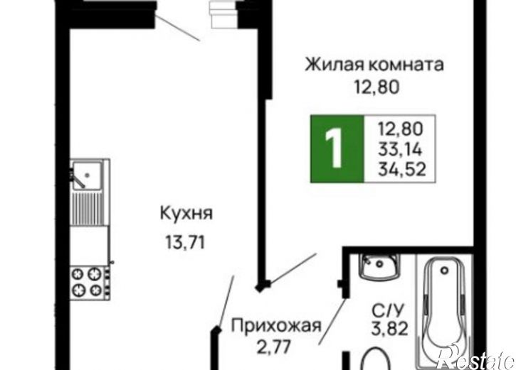 1-комн квартира Авиационный пер, 4Б,  д. 4Б