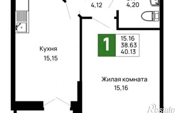 1-комн квартира Авиационный пер, 4Б,  д. 4Б
