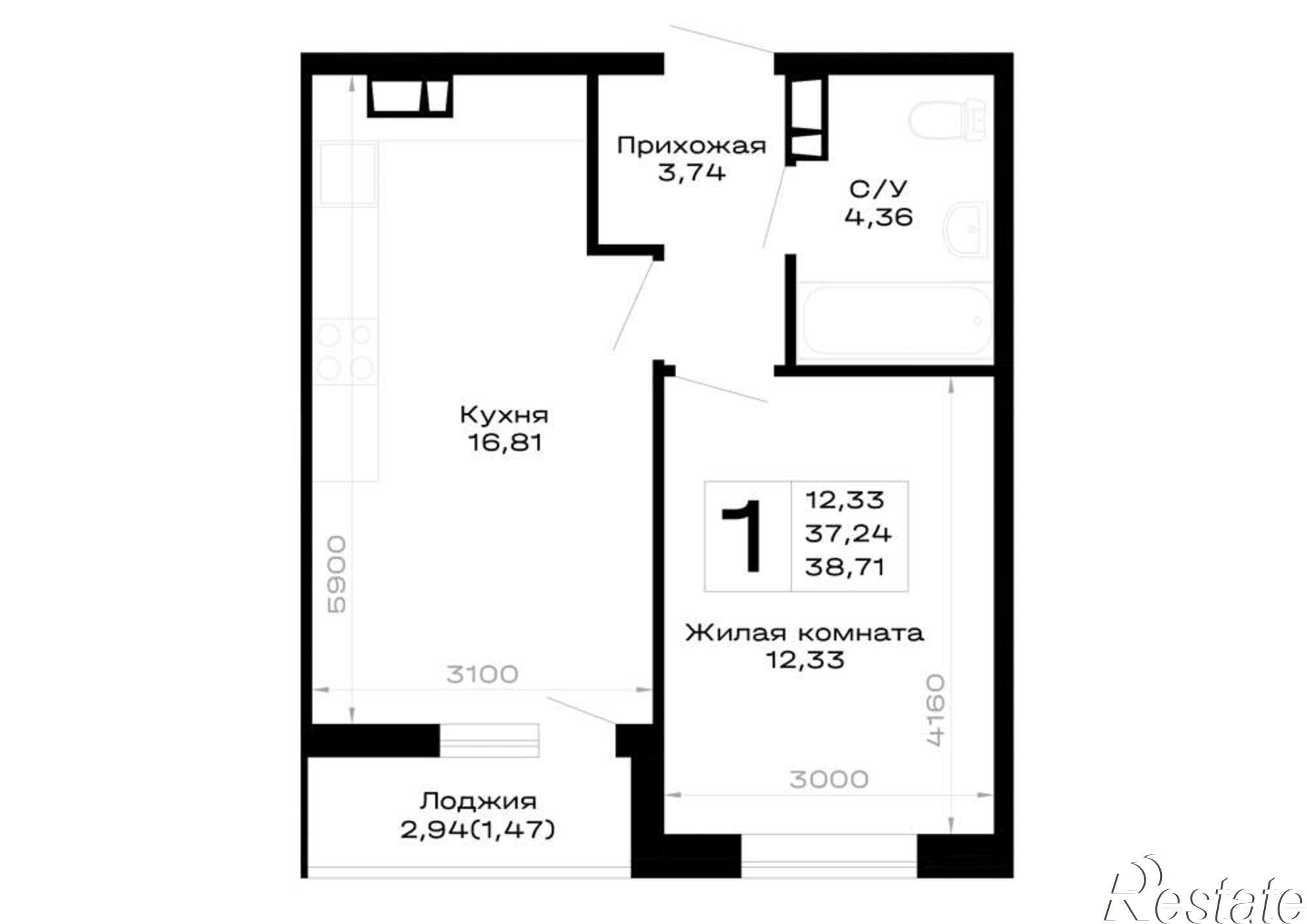 Купить квартиру за 5 612 950 рублей на обход Майкопа, д.к5.1