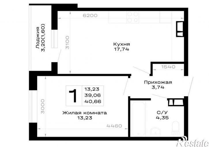 1-комн квартира в новом доме обход Майкопа, д.к5.1