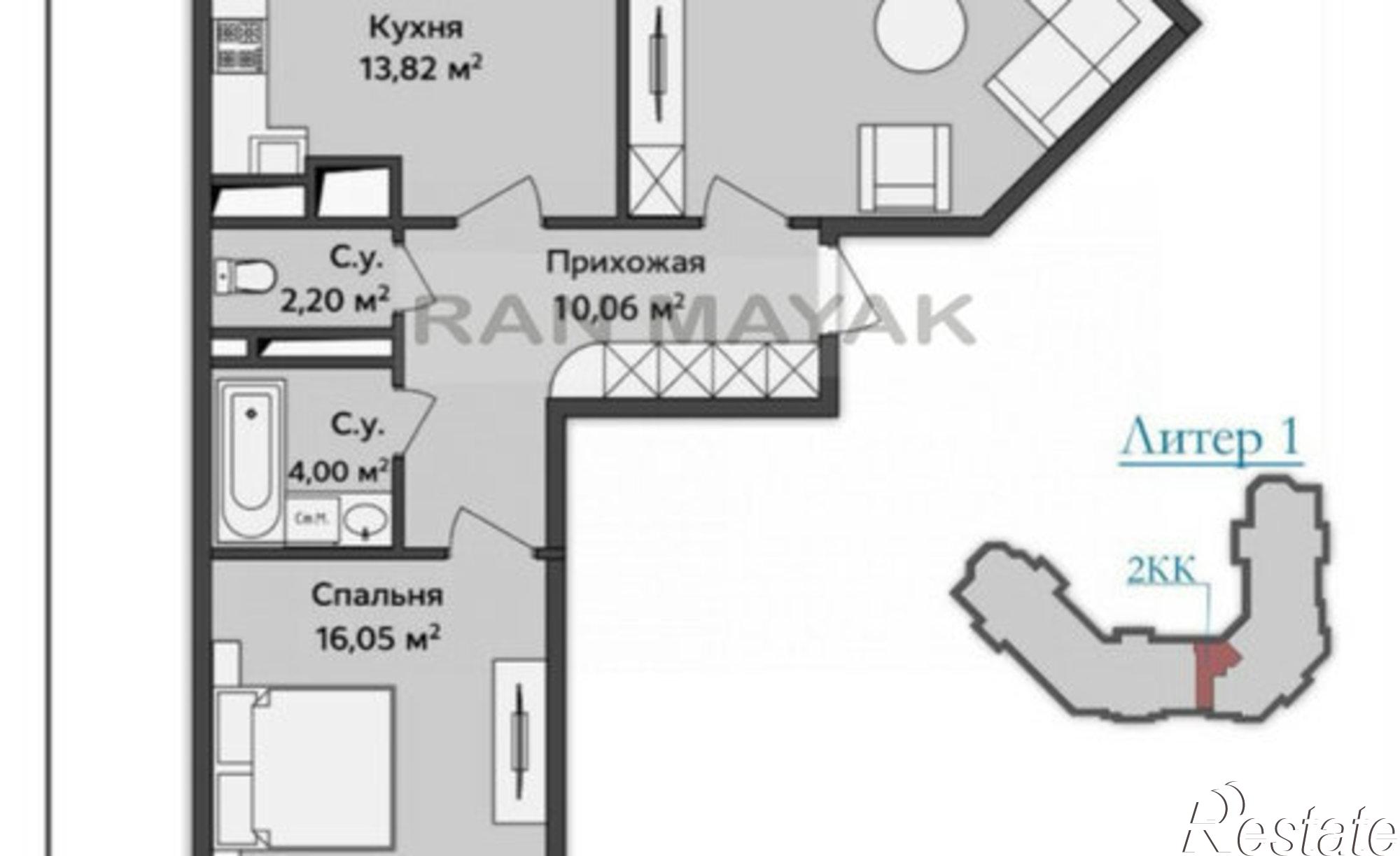 Купить квартиру за 9 300 000 рублей на ул Пирогова, 7