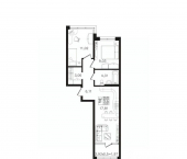2-комн, 53 кв м, этаж 10/16 улица 12 Марта, 187к2