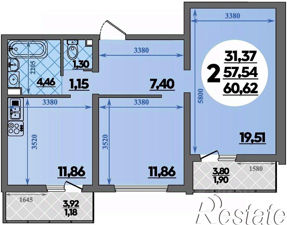 Купить квартиру за 8 071 440 рублей на улица Олега Цокова, 3