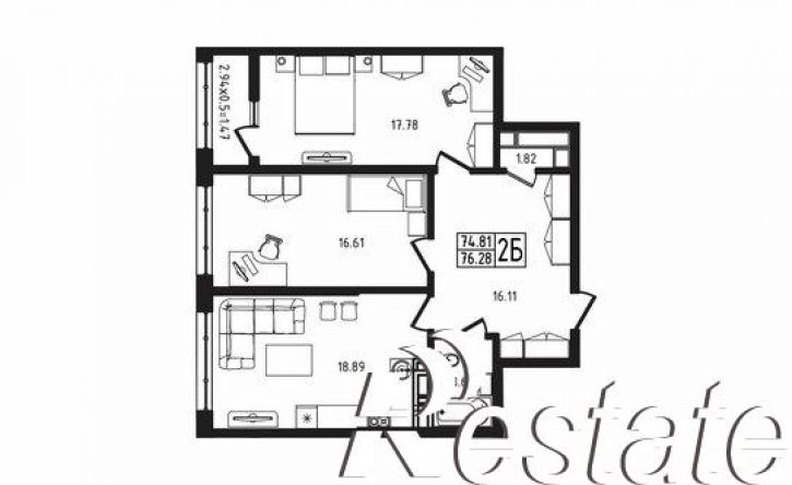 2-комн квартира Республика Адыгея (Адыгея)